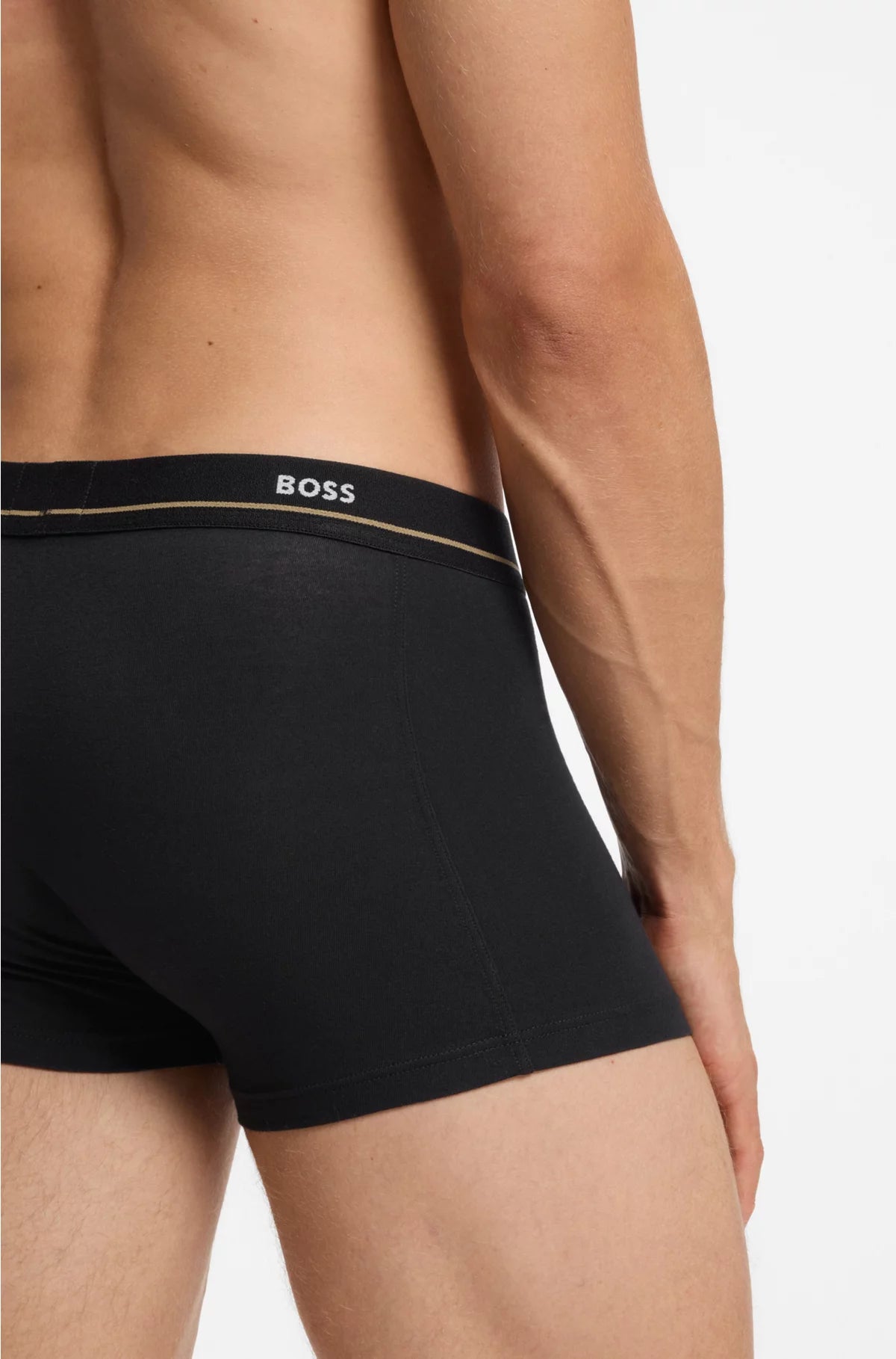 FIVE-PACK OF STRETCH-COTTON TRUNKS WITH LOGO WAISTBANDS