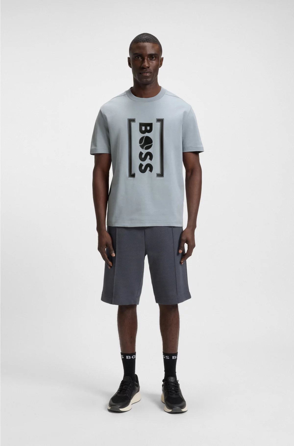 RELAXED-FIT T-SHIRT WITH TENNIS-INSPIRED MESH-PRINT LOGO