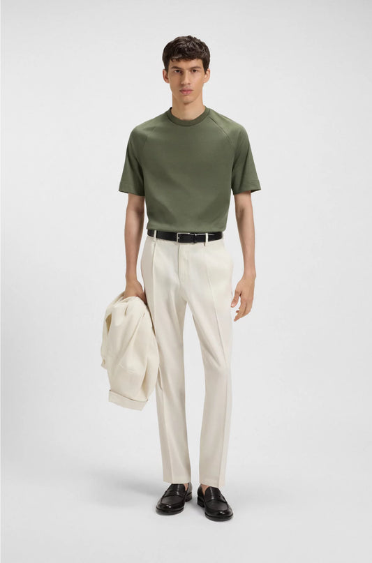 REGULAR-FIT T-SHIRT IN MERCERISED STRETCH FABRIC