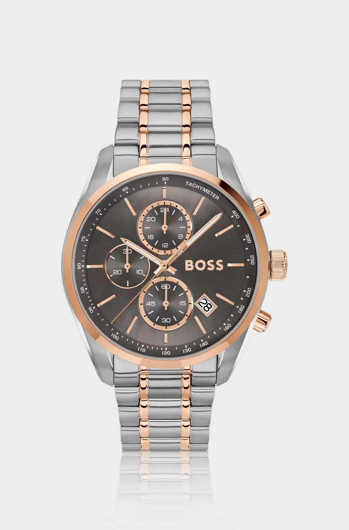 TWO-TONE CHRONOGRAPH WATCH WITH GREY DIAL