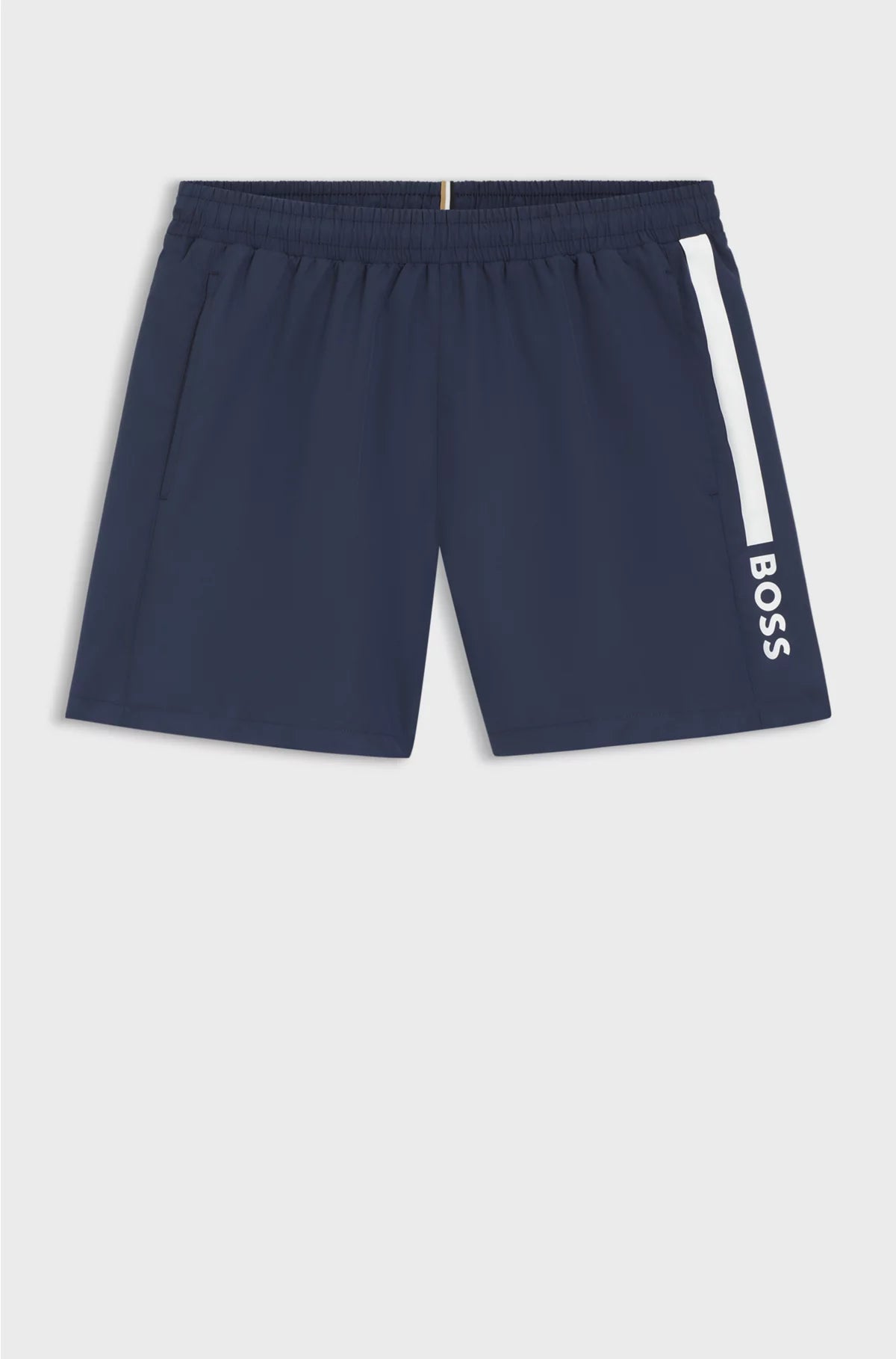 SWIM SHORTS WITH STRIPE AND LOGO