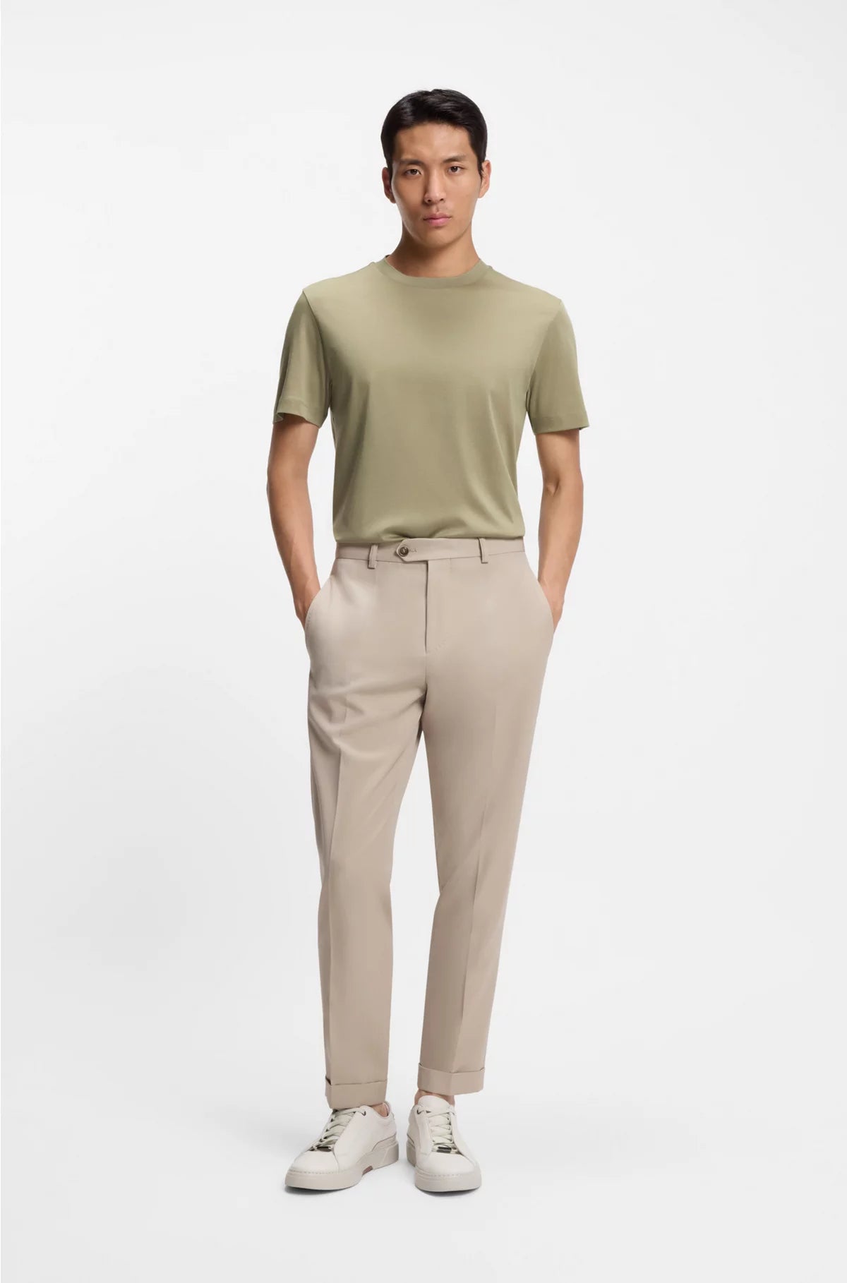 REGULAR-FIT T-SHIRT IN MERCERISED COTTON