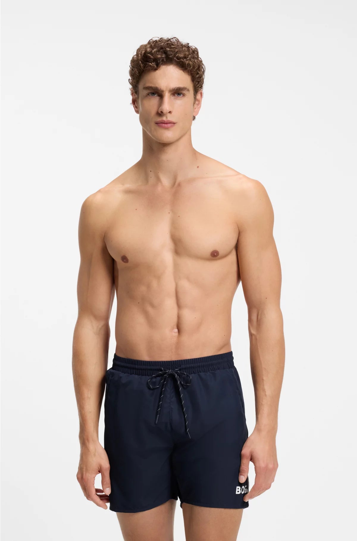 SWIM SHORTS WITH CONTRAST LOGO