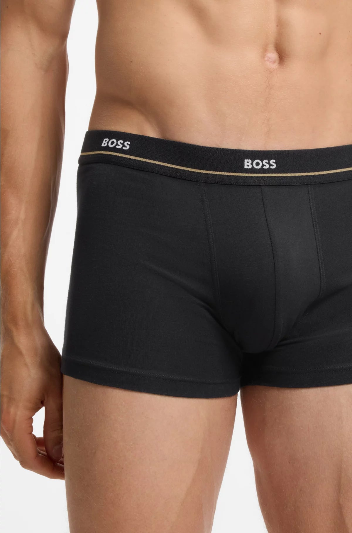 FIVE-PACK OF STRETCH-COTTON TRUNKS WITH LOGO WAISTBANDS