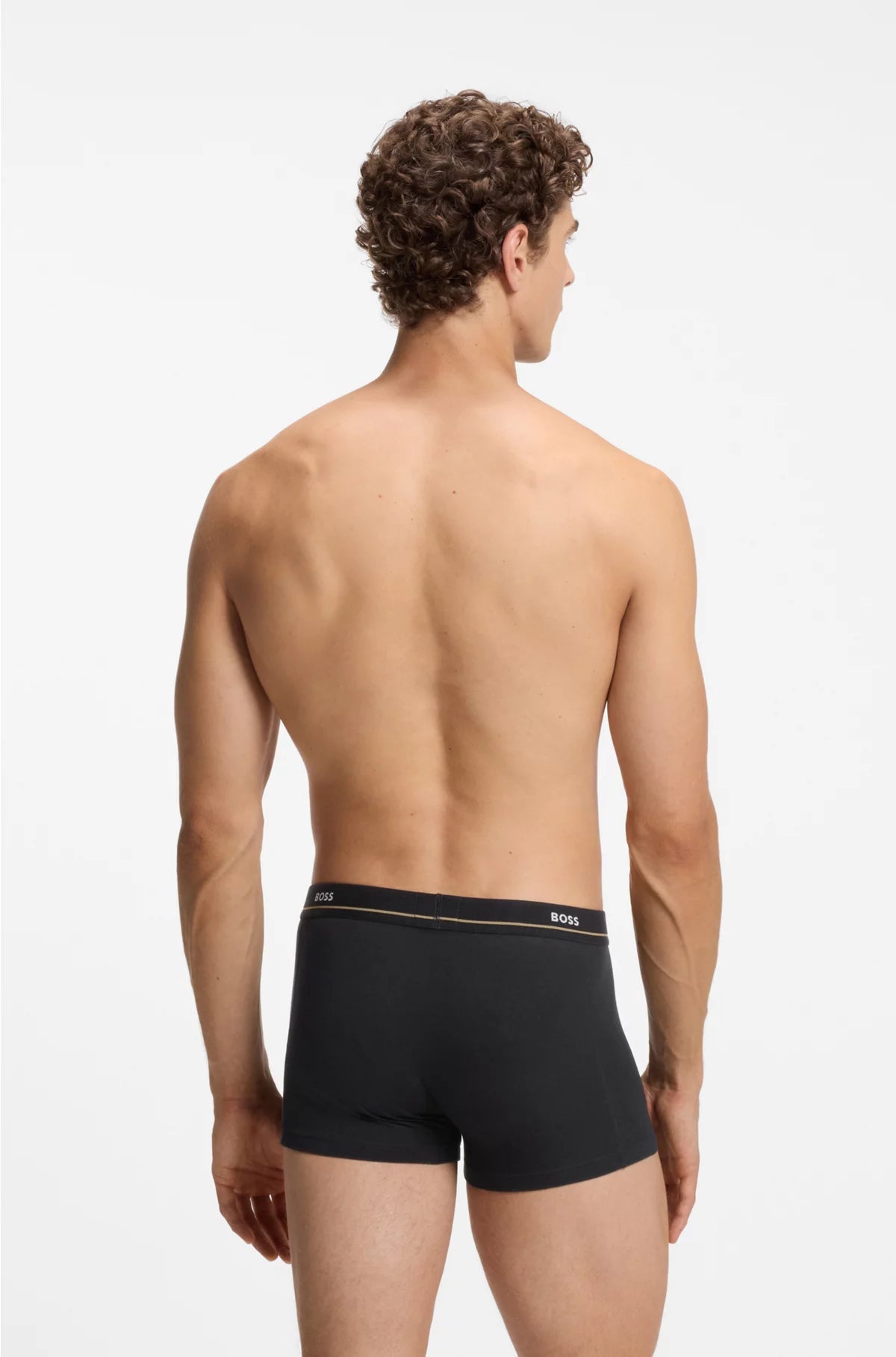 FIVE-PACK OF STRETCH-COTTON TRUNKS WITH LOGO WAISTBANDS