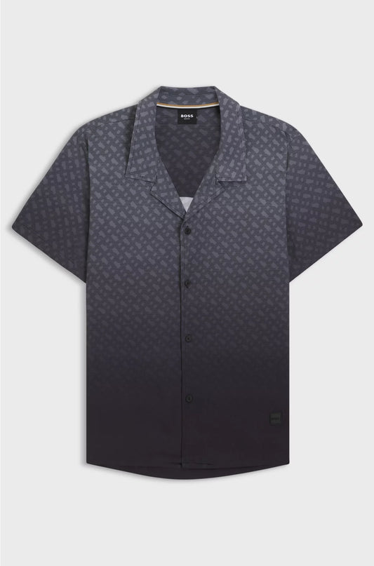 REGULAR-FIT SHIRT WITH DEGRADE MONOGRAM PRINT