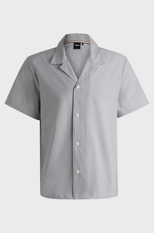 REGULAR-FIT SHIRT IN SEERSUCKER FABRIC
