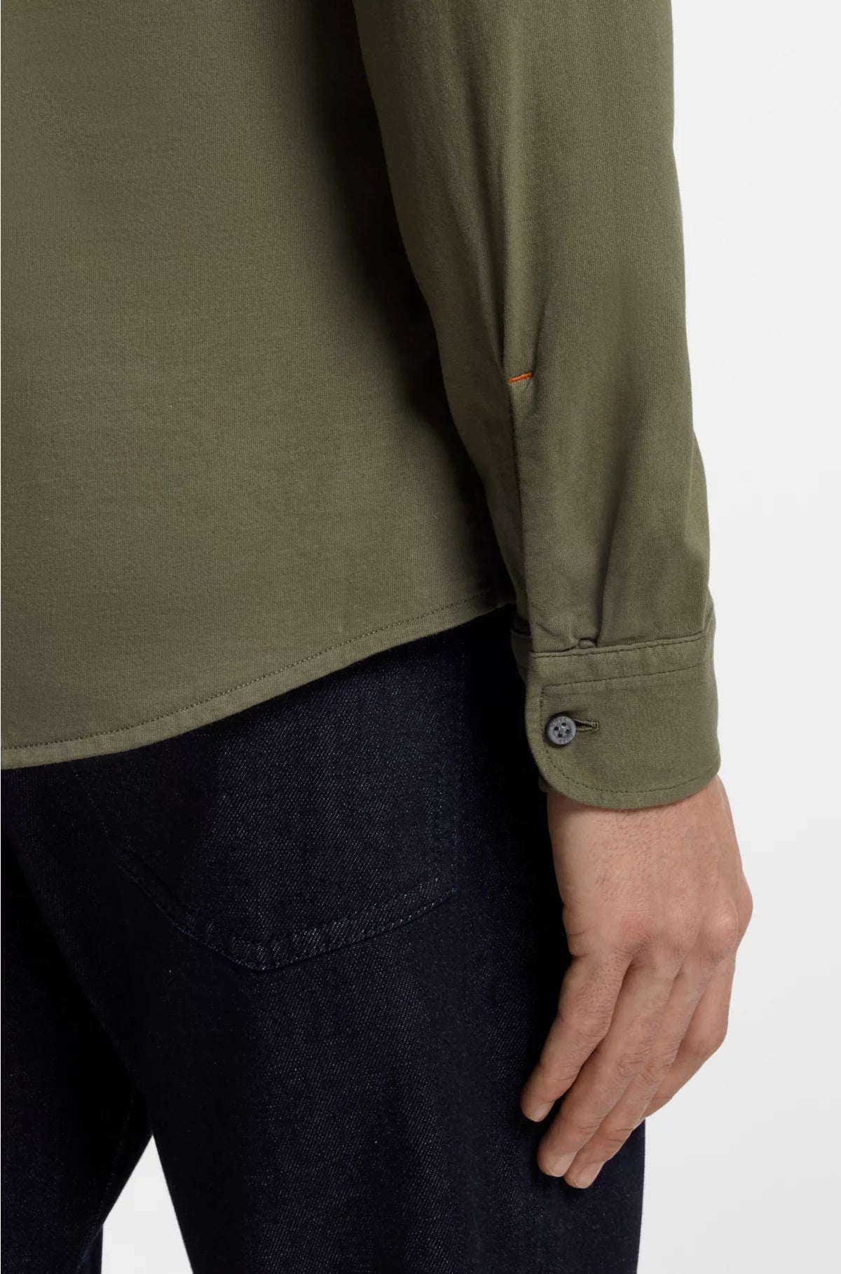 SLIM-FIT SHIRT IN COTTON JERSEY