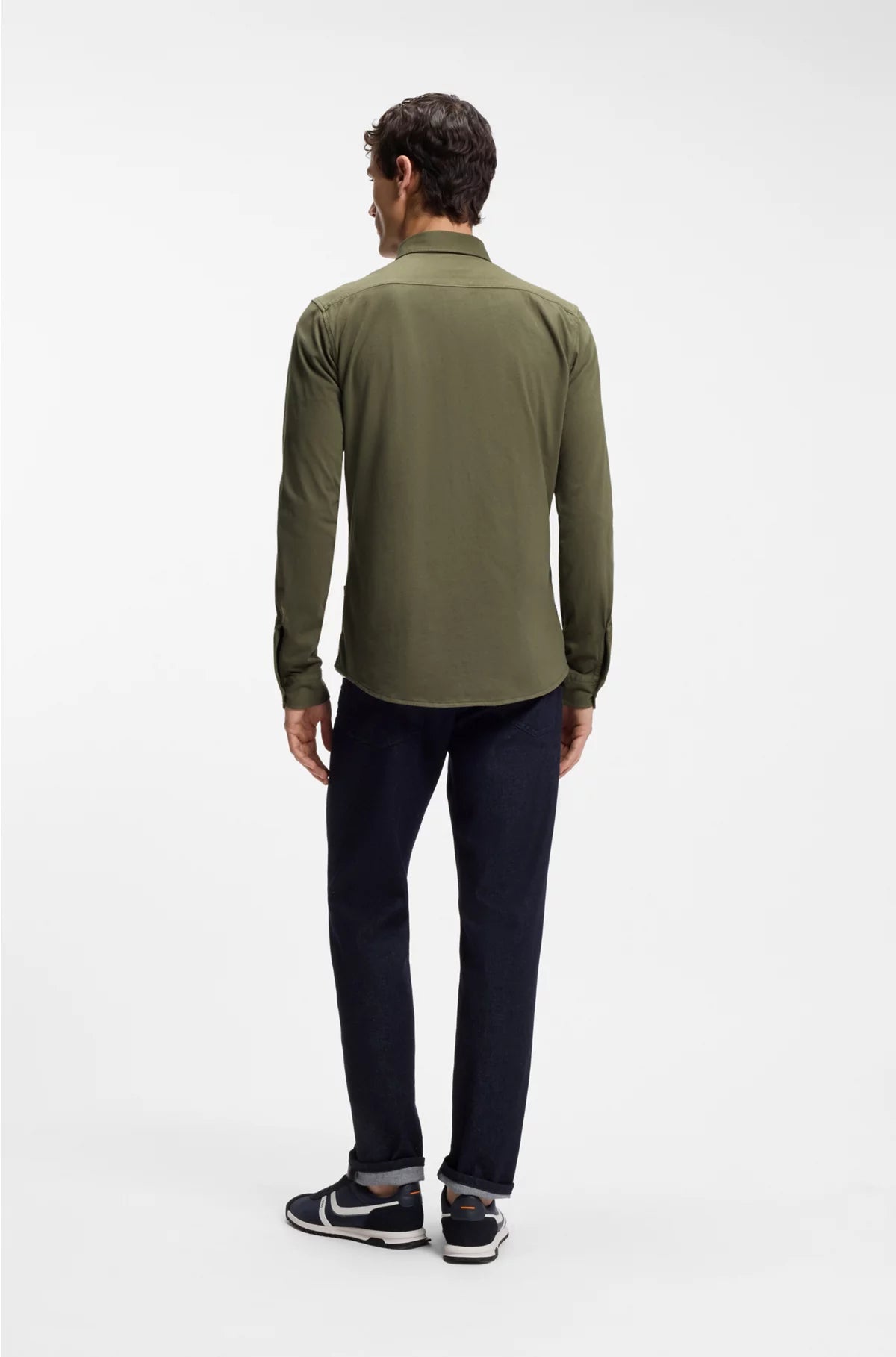 SLIM-FIT SHIRT IN COTTON JERSEY
