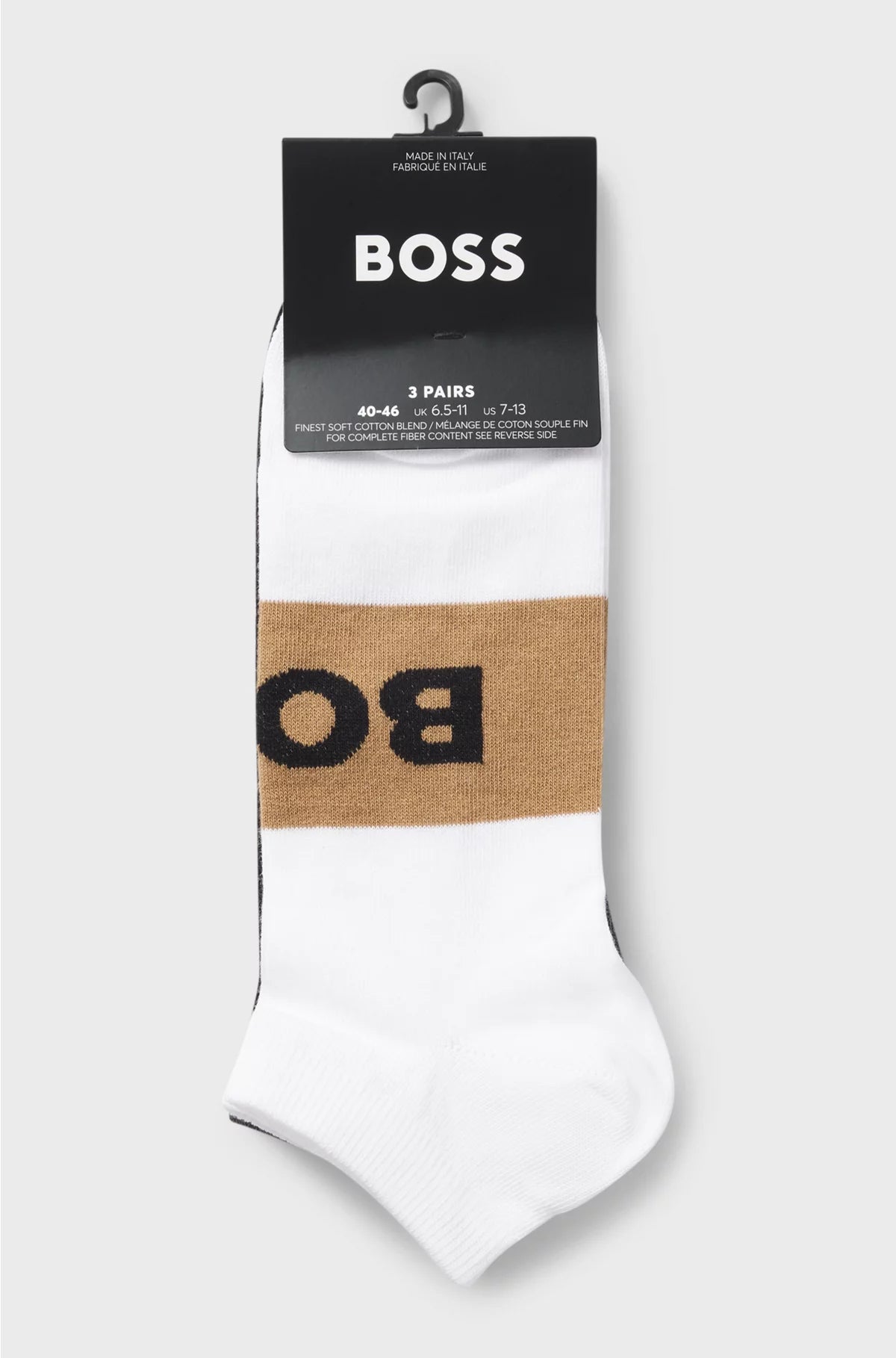 THREE-PACK OF ANKLE-LENGTH SOCKS IN A COTTON BLEND