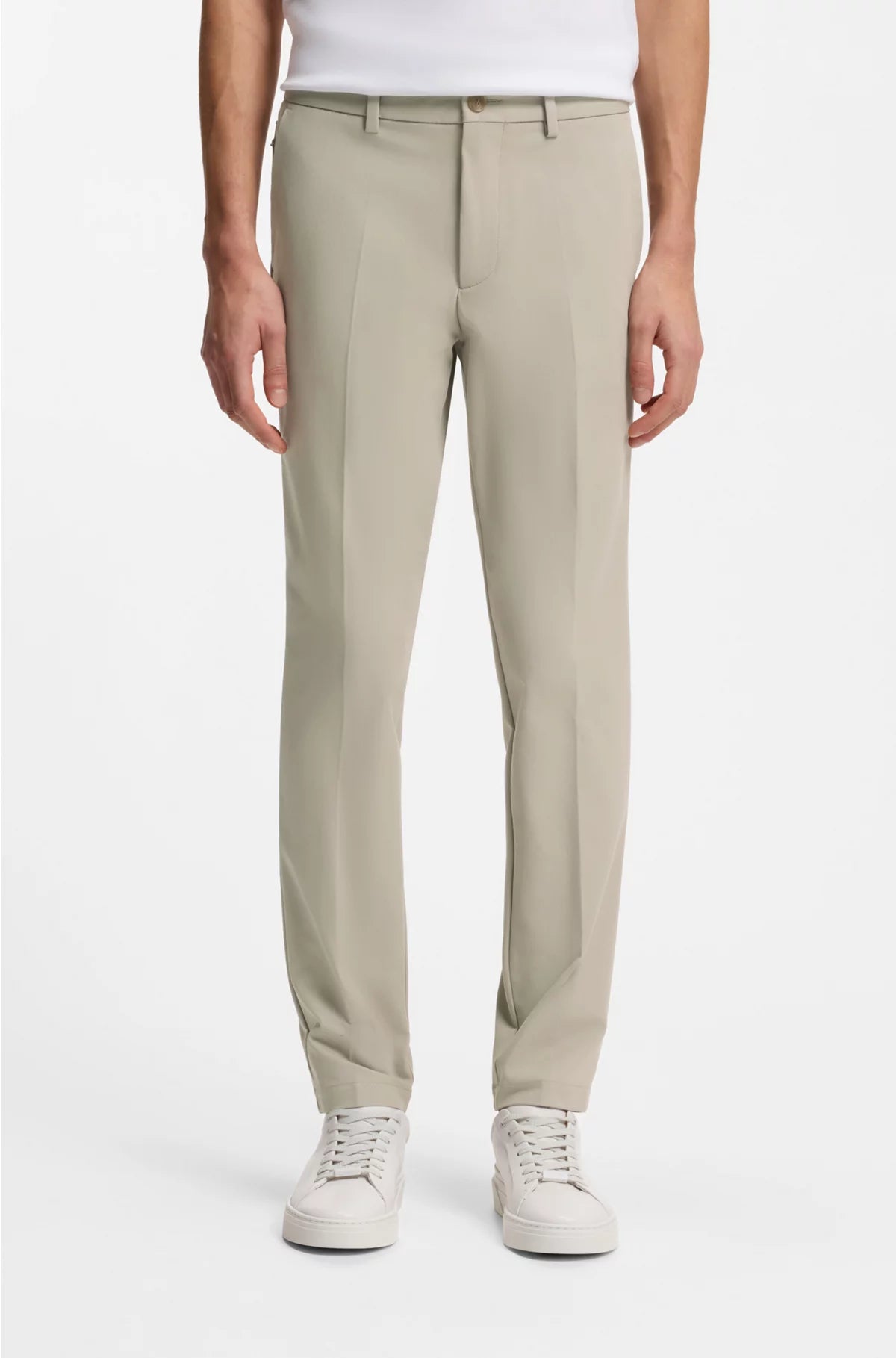 SLIM-FIT TROUSERS IN A STRETCH-COTTON BLEND
