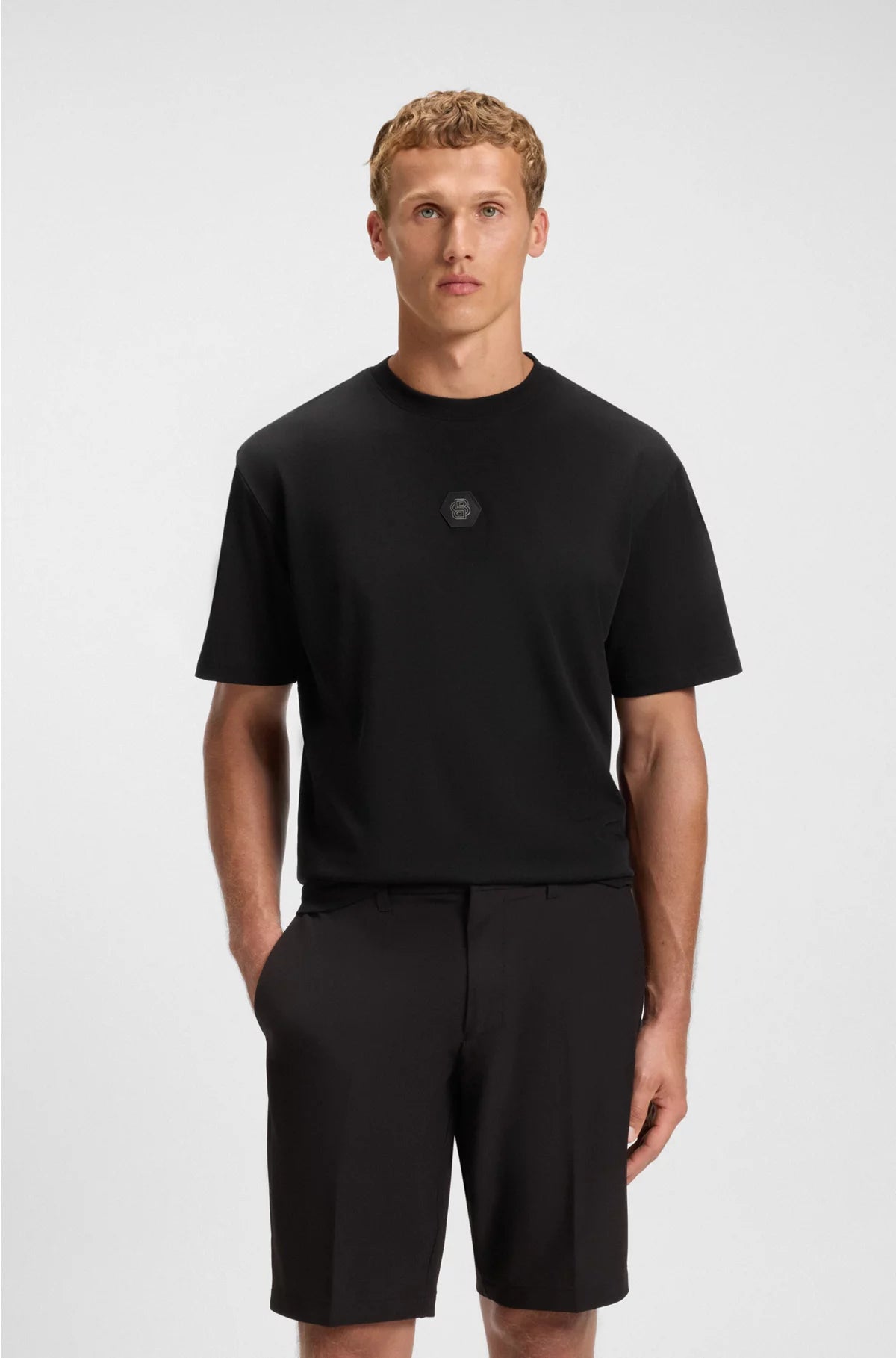 COTTON-JERSEY T-SHIRT WITH DOUBLE B MONOGRAM