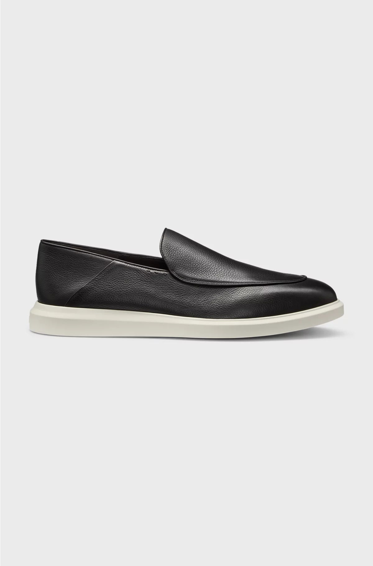 LEATHER LOAFERS WITH RUBBER OUTSOLE